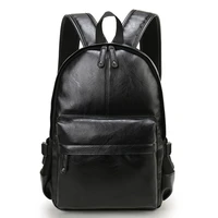 men backpack leather school backpack bag fashion waterproof travel bag casual leather book bag male