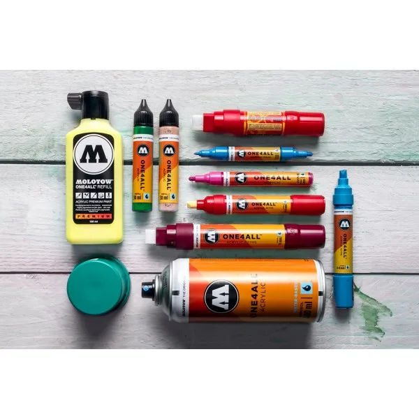 Molotow One4all acrylic refill (180) Black 180 ml | Spray Paint