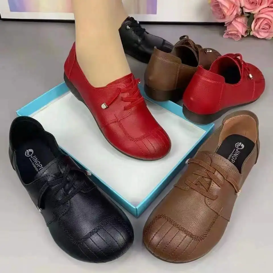New Arrivals Simple Spring and Autumn Leisure Mother Non-slip Comfortable Soft Bottom Soft Surface Flat Shoe Daily Women's Shoes