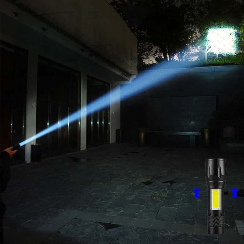 Мини-перезаряжаемый Светодиодный Фонарик С Зумом Водонепроницаемый Тактический