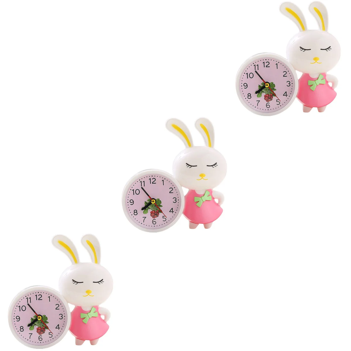 

3x Operated Bedroom Silence Rabbit Non Ticking Kids Alarm Clocks Alarm Clock Alarm Clock For Teens
