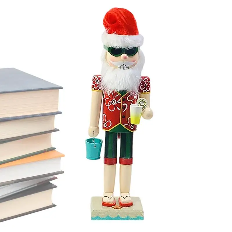 

Настольное Рождественское украшение для орехов, настольное деревянное украшение для орехов, фигурки, марионетка с красной шапкой, украшени...