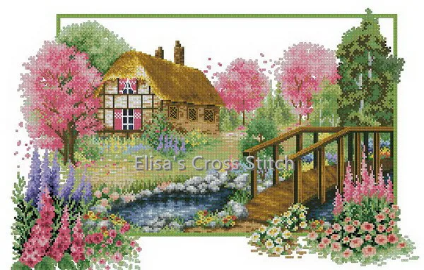 

SJ024A Stich Cross Stitch Kits Craft Packages Cotton Seasons Painting Counted China DIY Needlework Embroidery Cross-Stitching