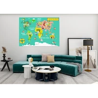 vinyl photography backdrops props physical map of the world vintage wall poster home school decoration baby background dt 45