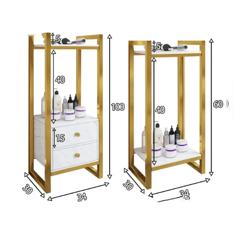 Светильник Роскошные тележки для салонов красоты парикмахерской тележка