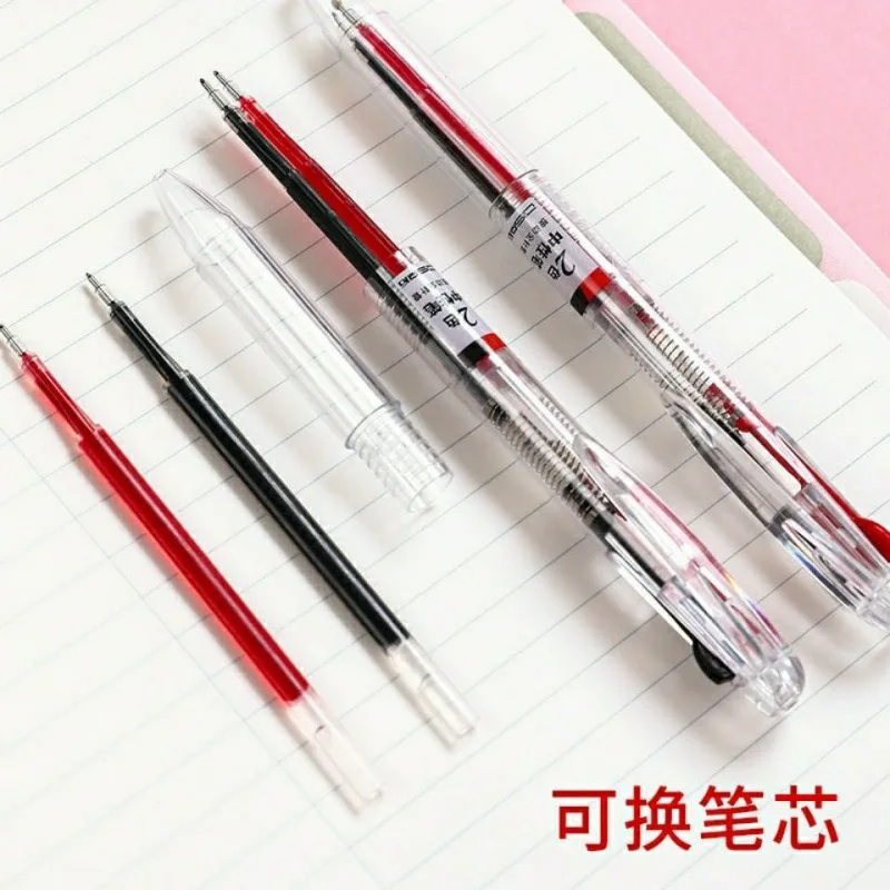 

Three-Color Pen Red And Black Gel Pen Multi-Function Press Water-Based Pen Two-Color Pen 0.5 Students And Teachers For Office Us