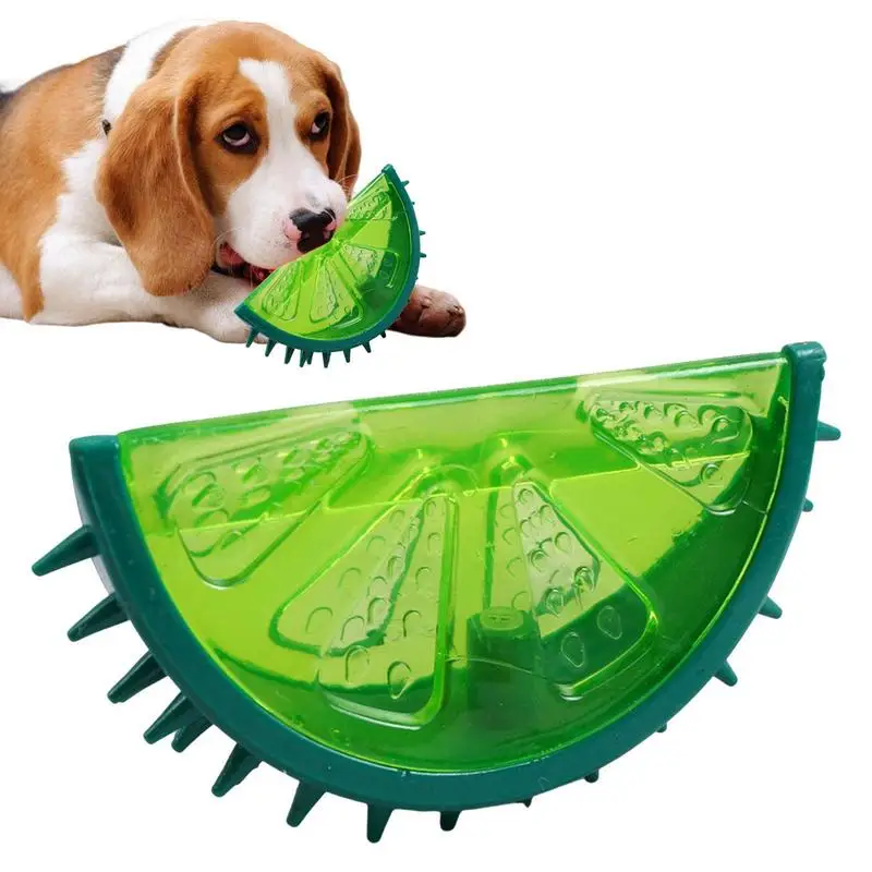 Sound Frozen Fruit Rubber Squeak Toy Summer Dog Bite Toys Puppy Treat Training Toys