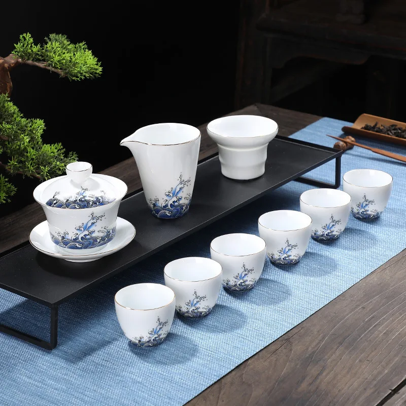 

Home Kung Fu Tea Set Set Simple Craft Phnom Penh Ceramic Bowl To Friends and Relatives Party Gifts