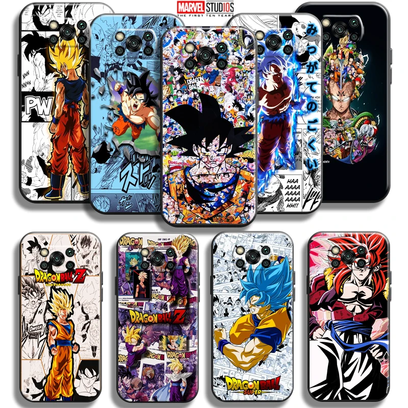 

Japan Dragon Ball Comics For Xiaomi Poco X3 Pro NFC Poco X3 GT Phone Case Back Liquid Silicon Coque Black Soft
