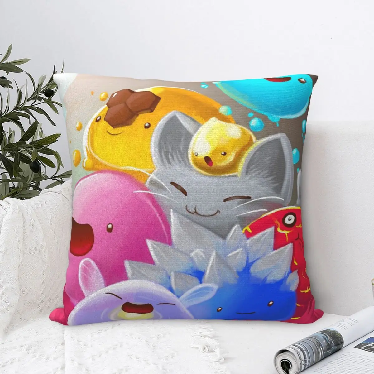 

Slime Rancher Pillowcase Gift Cushion Cover Bedroom Home Sofa Car Chair Seat Decoration Pillowcase