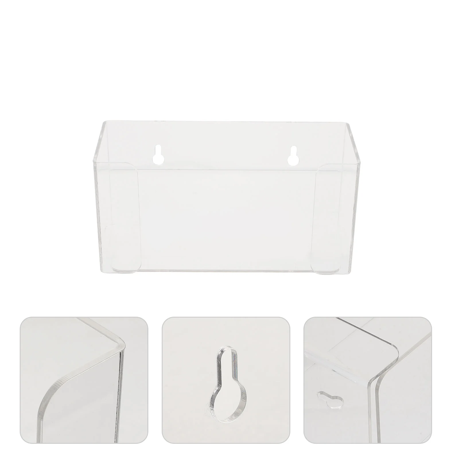 

Wall Box Tissue Holderstorageacrylic Organizer Mounted Container Dispenser Case Cover Face Mount Hanging Clear Gloves Glove