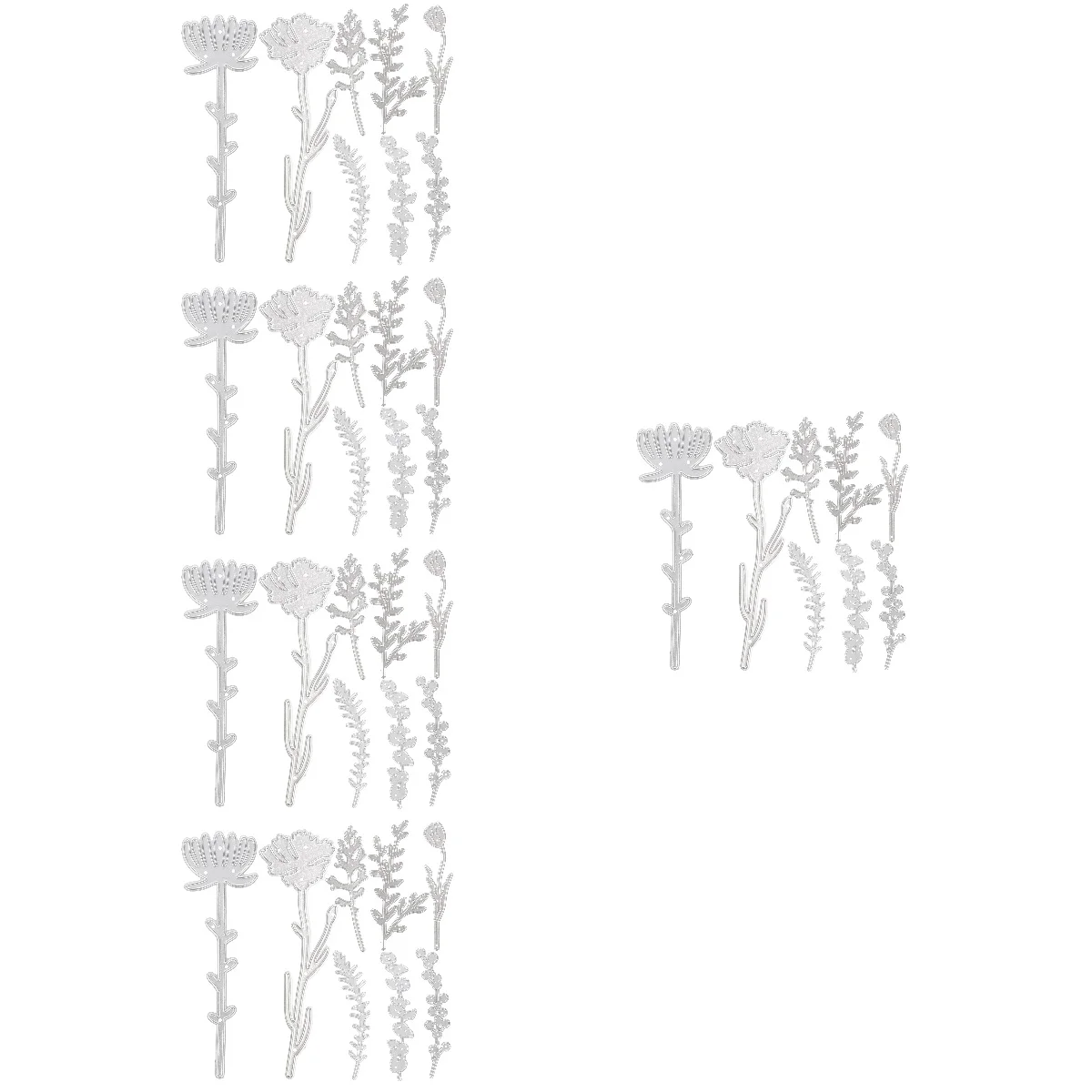 

5 Sets of DIY Flower Embossing Templates Metal Cutting DIY Craft Supplies