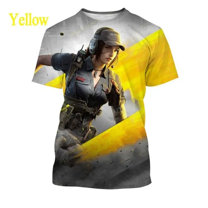 

Футболка унисекс с 3D-принтом, модная рубашка с круглым вырезом, в стиле панк/хип-хоп/рок, с принтом вызова из игры стрельбы