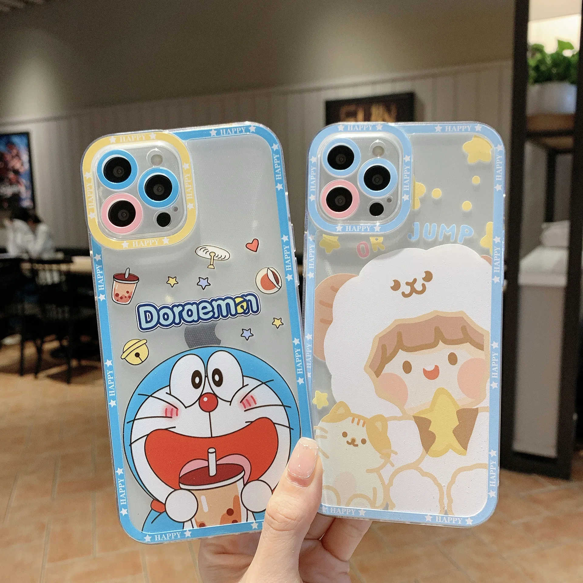 

Angel Eyes Cute Cartoon Pattern Case For IPhone 13 12 Mini 11 Pro XR X XS Max 7 8 Plus SE 2020 Soft Feel Camera Protection