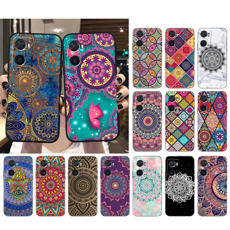 

Mandala flower totem Phone Case for OPPO A96 A91 A54 A74 A94 A53S A15 A16 A17 Reno 2 2Z Reno 6 7 8 Case