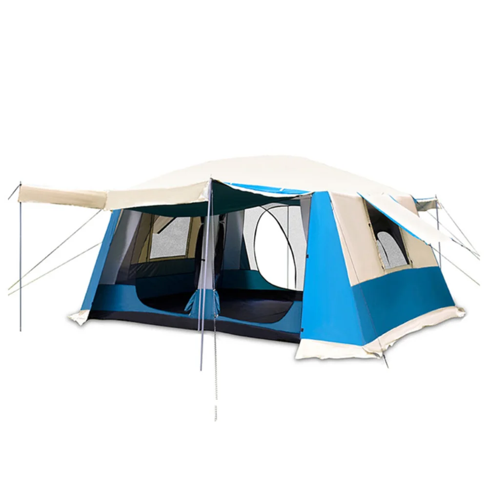 

Double Layer Folding Waterproof Big House 5-8 Persons Outdoor Camping Family Tents