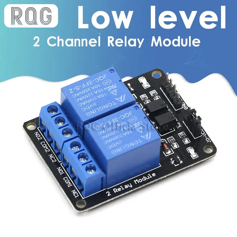 

5V 2 Channel Relay Module Low Level Triggered 2-Way 2CH Relay Module with Optocoupler Expansion for Arduino ARM PIC AVR DSP