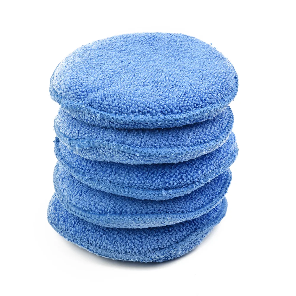 

Washable Sponge Waxing Pad 24PCS 5inch Cleaning Foam Polish Microfiber