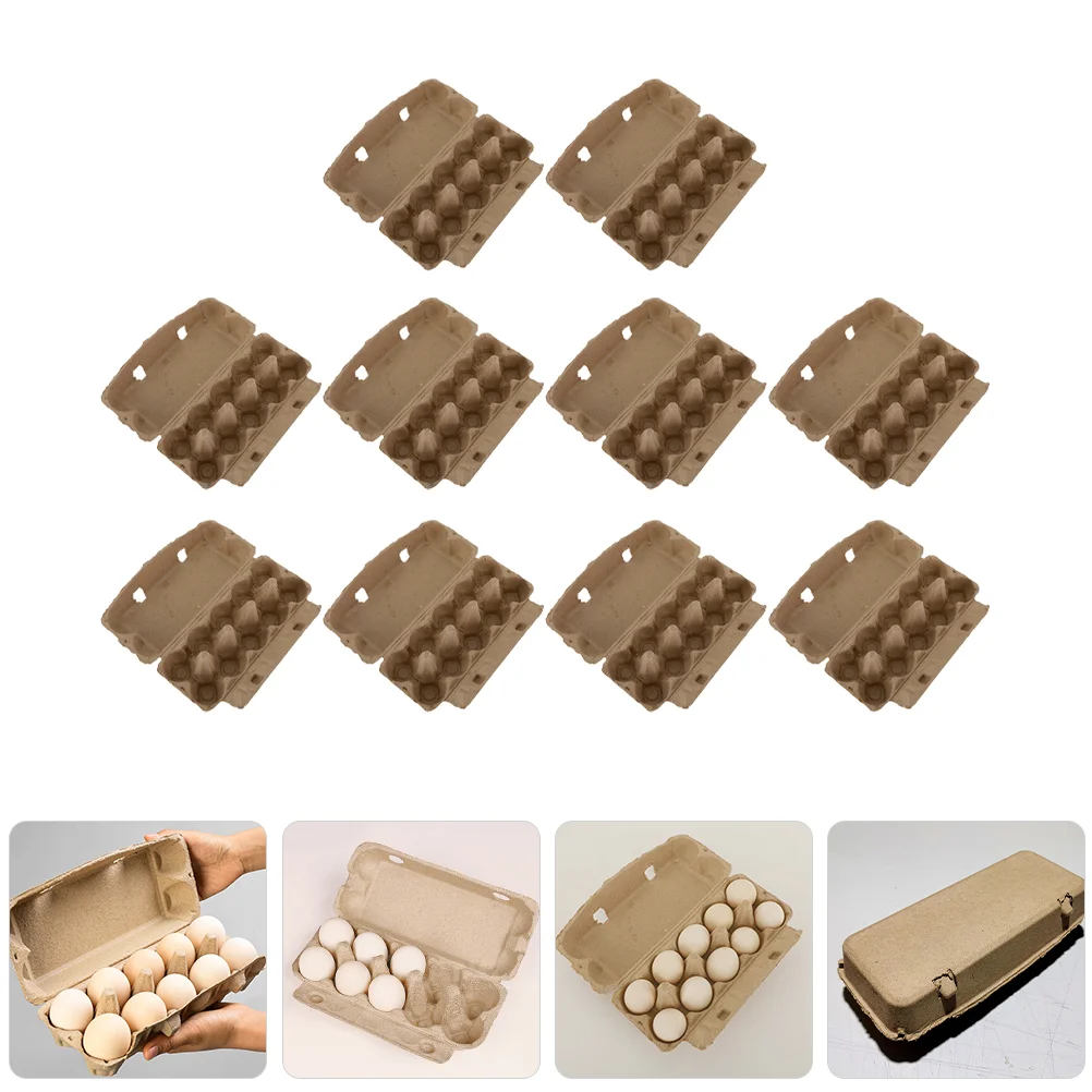 

10 Pcs Reusable Egg Carton Bulk Tray Holder Fridge Organizer Cartons Eggs Kitchen