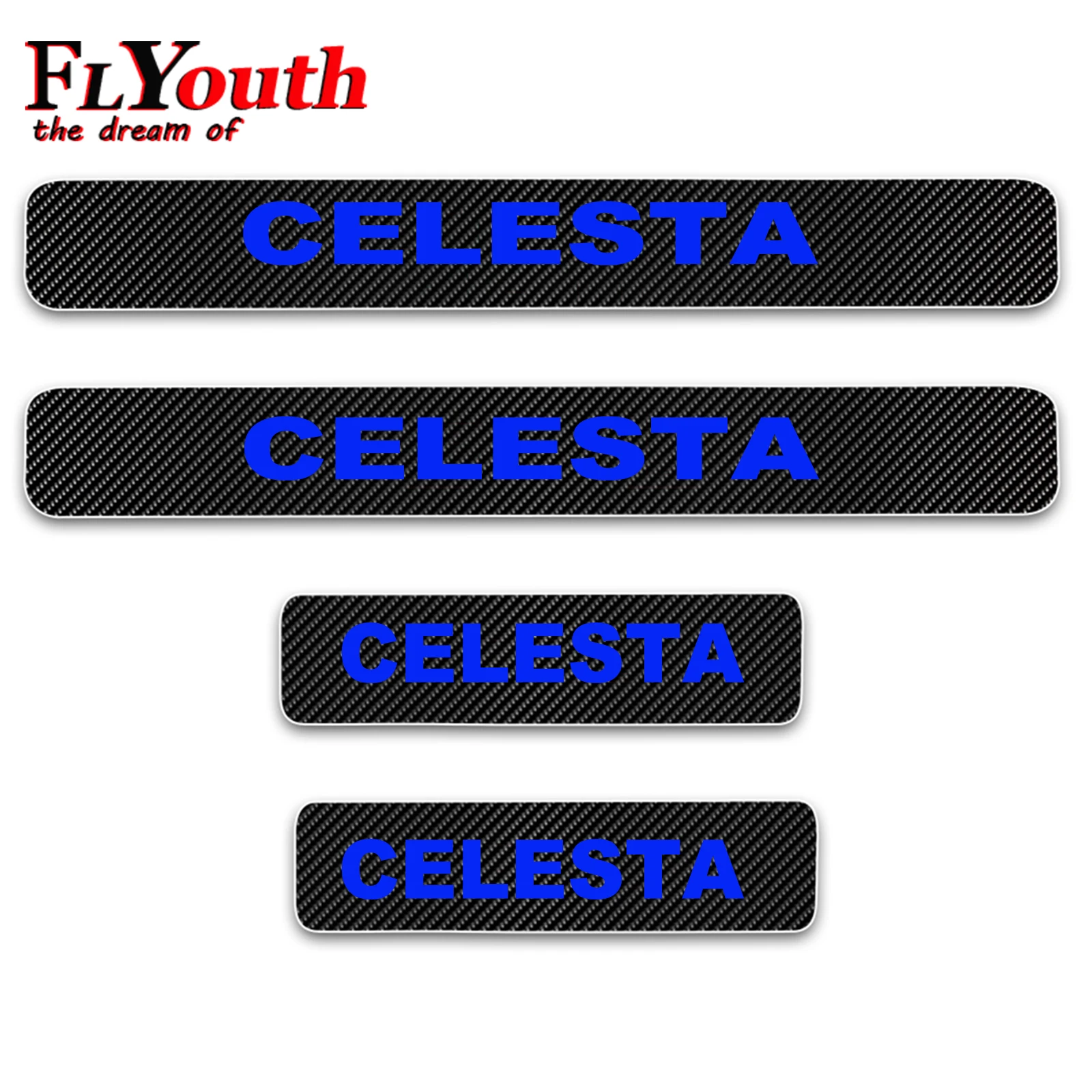 

Светоотражающая Накладка на порог автомобильной двери для Hyundai Celesta, наклейка из углеродного волокна 4D, автомобильные аксессуары