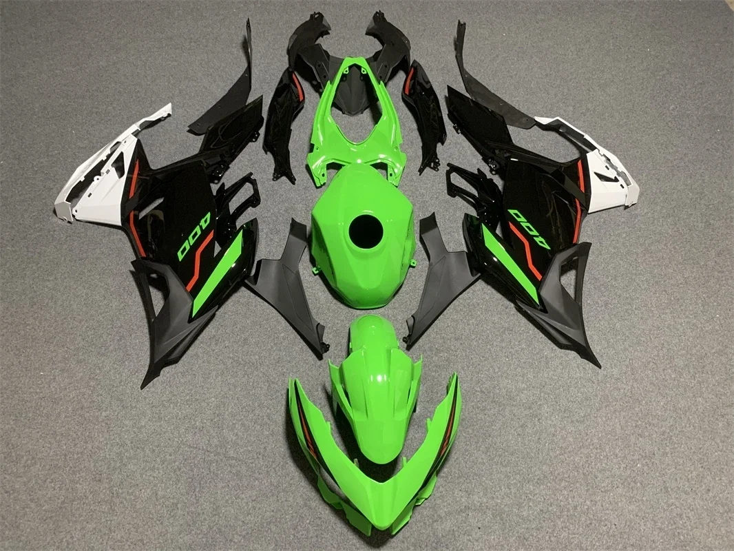 Комплект обтекателей кузова для KAWASAKI Z Ninja 400 2018 2019 2020 2021 2022 2023 Z400 Ninja400 зеленый