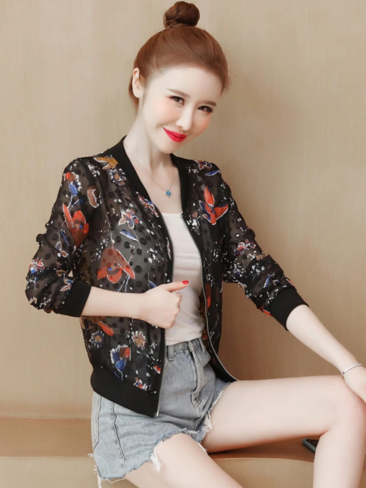 Защитная одежда от солнца женская летняя 2024 новинка свободное шифоновое пальто с