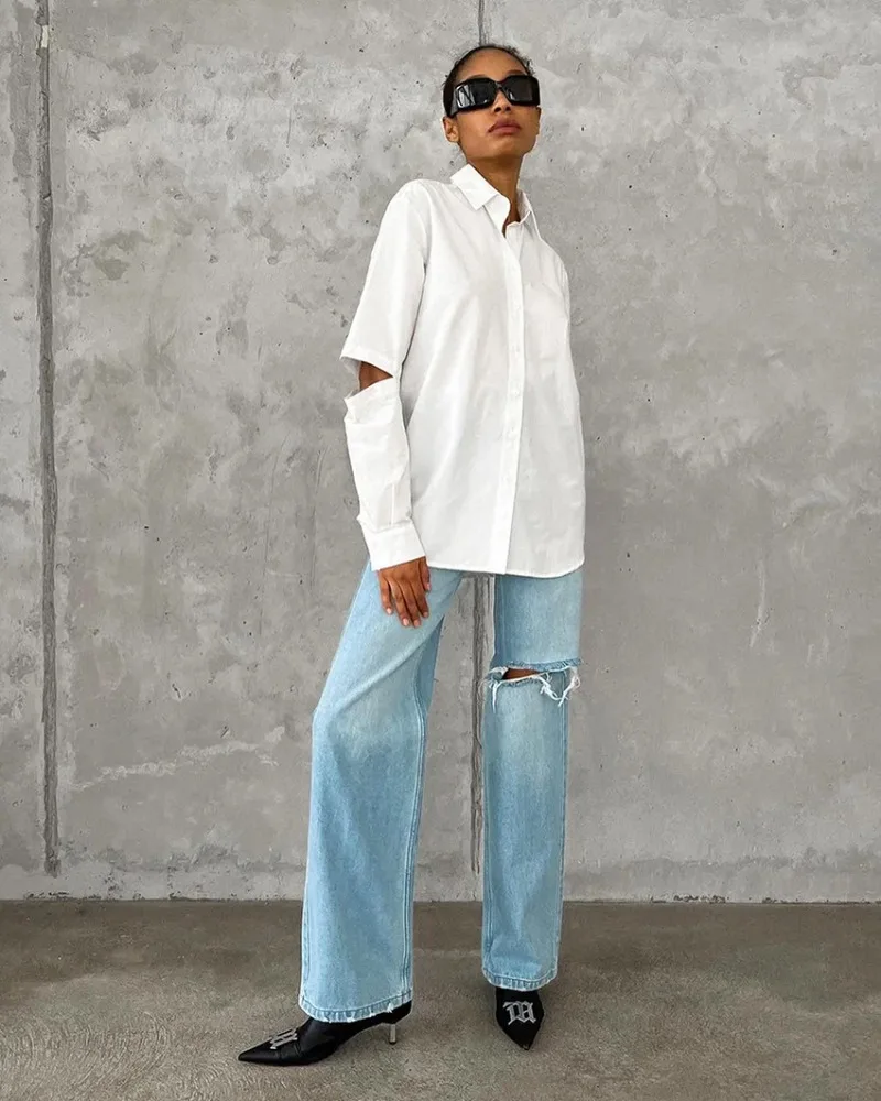 Элегантная пригородная Офисная Женская рубашка модная белая блузка в стиле