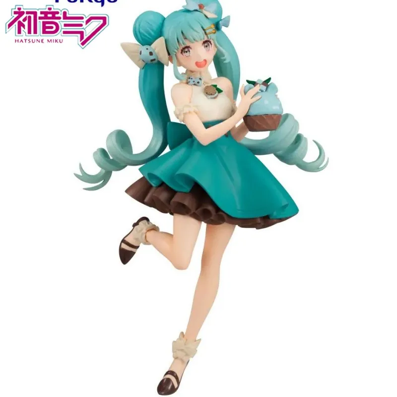 

Anime Action Figure Hatsune Miku Judai Original Furyu Vocaloid Sweet Sweets Choco Mint Pvc Action Figure Model Doll Toys