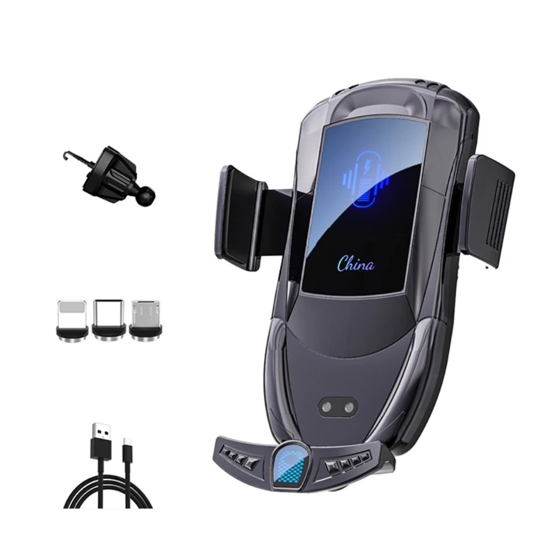 

Universal Car Air Vent Charging QC3.0 40W Fast Charging Holder Stand for Cellphone Wireless Charger Stand Auto-Clamping