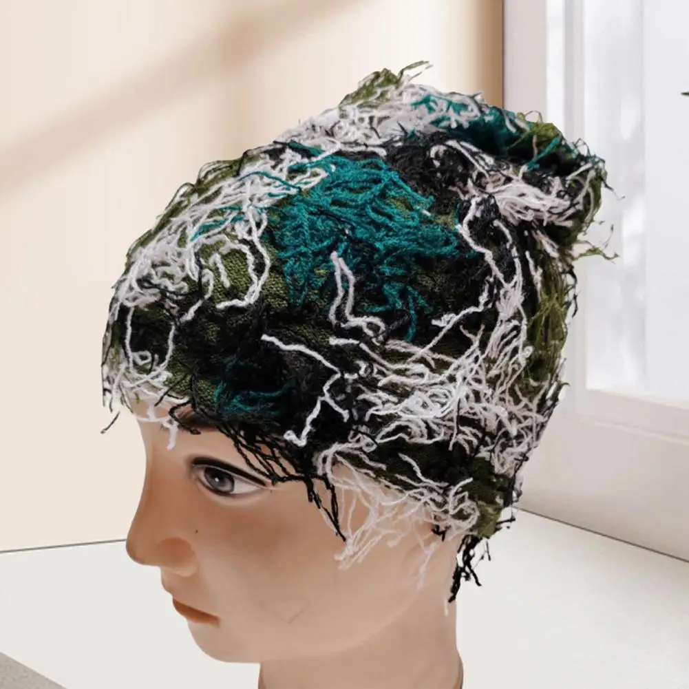 Matching Elastic Beanie Hand Made Windproof Warm Knitted Hat