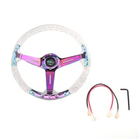 free shipped from usa transparent colorful racing steering wheel