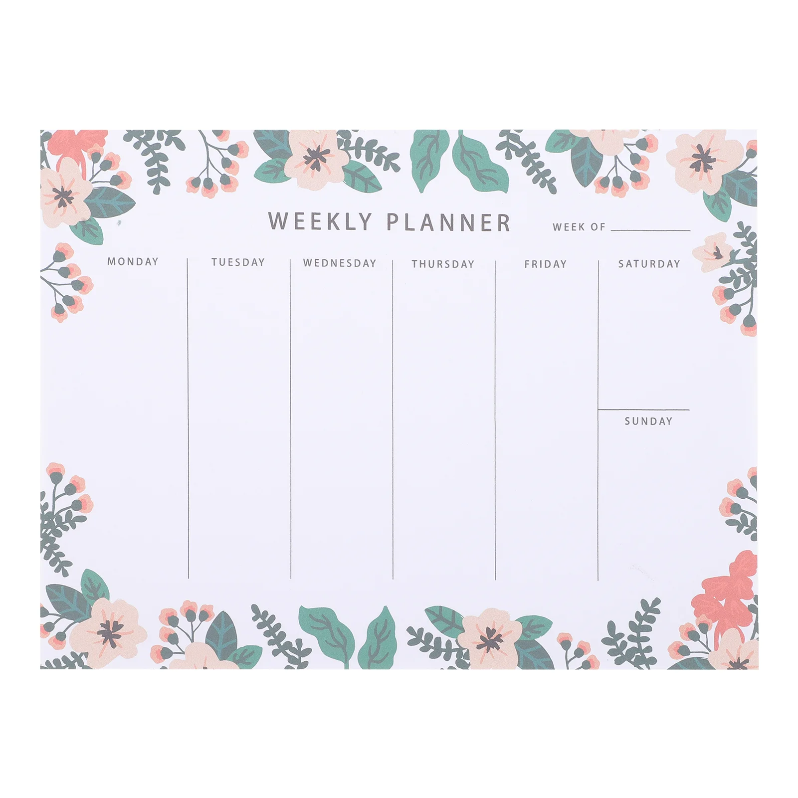 

To Do List Weekly Notepad for Daily Schedule To Do List Notes Habit Academic Planner Flower