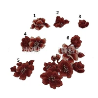 50pcslot sew on luxury embroidery patch flower magnolia dress shirt clothing decoration accessory craft diy applique
