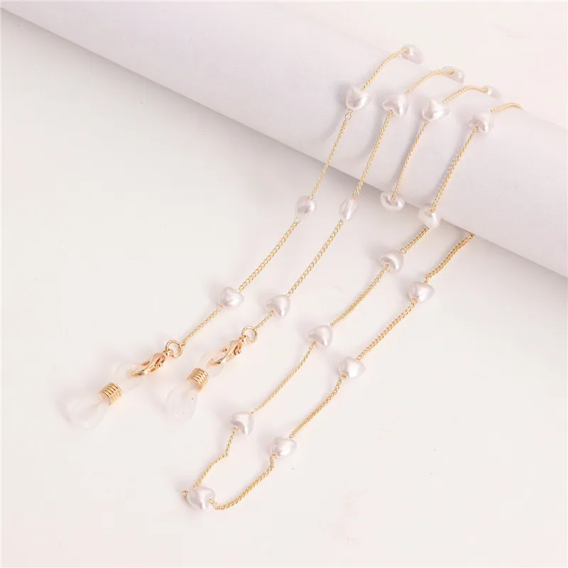 Ожерелье-цепочка для очков позолоченный шнур с хрустальными бусинами защиты