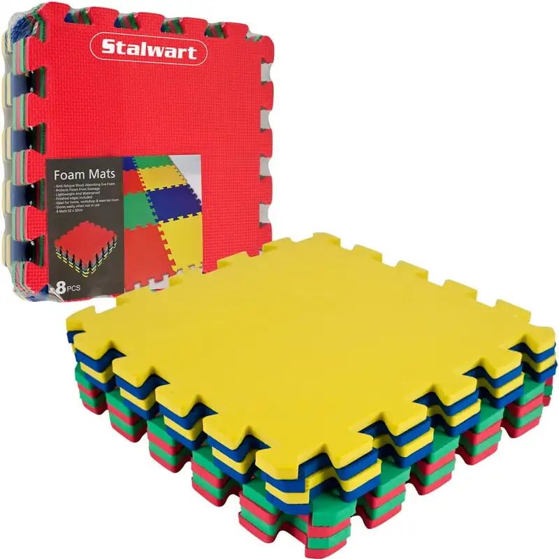 

Multi-Color EVA Foam Exercise Mat, 8 Piece Yellow