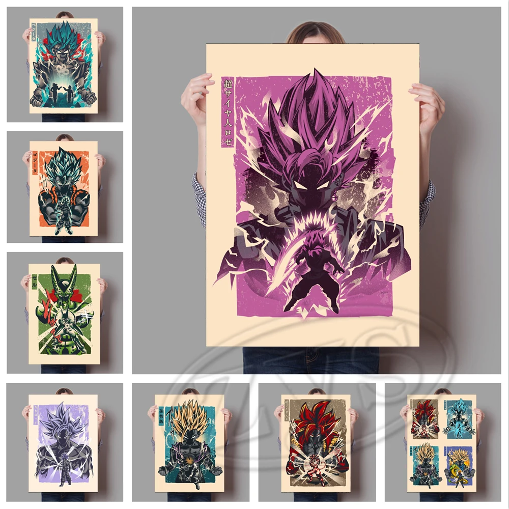 

Canvas Prints Dragon Ball Paintings Wall Art Vegeta Poster Modular Super Saiyan Pictures For Living Room Modern Home Decoration