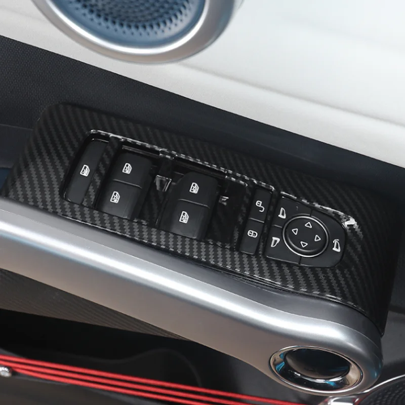 BJMYCYY для BYD Atto 3 2022 2023 EV Yuan 4 шт./компл. декоративная рамка из углеродного волокна для автомобильного окна, регулятор, панель переключателя