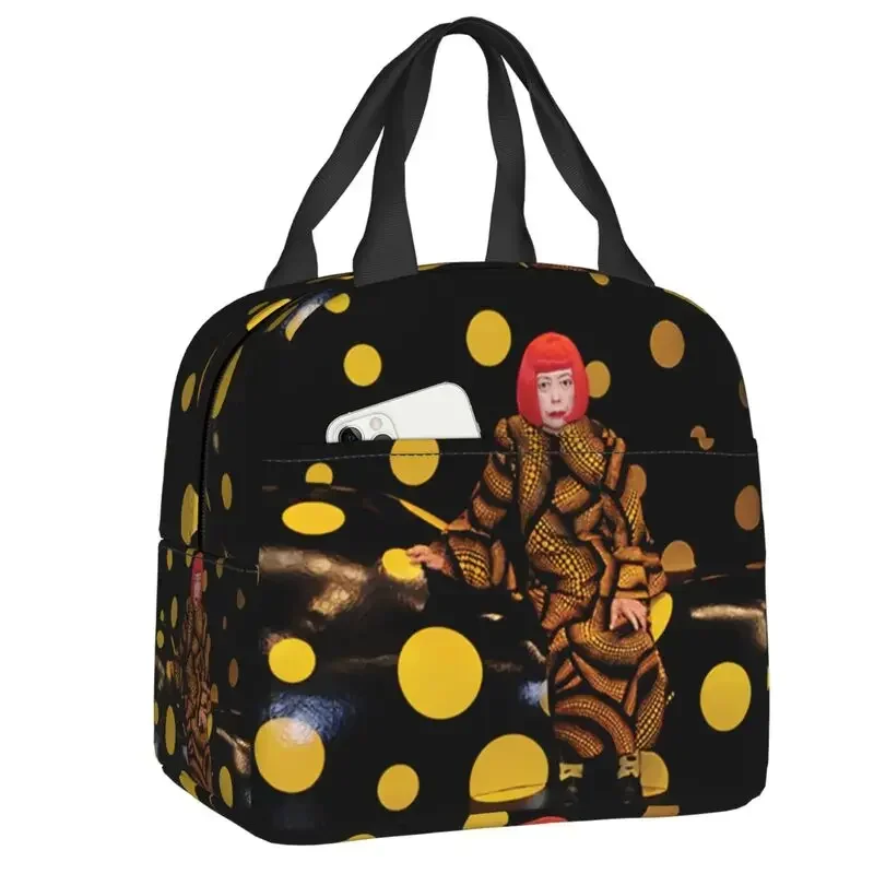 Крутая изолированная сумка-тоут для ланча Yayoi Kusama в горошек теплая Термосумка