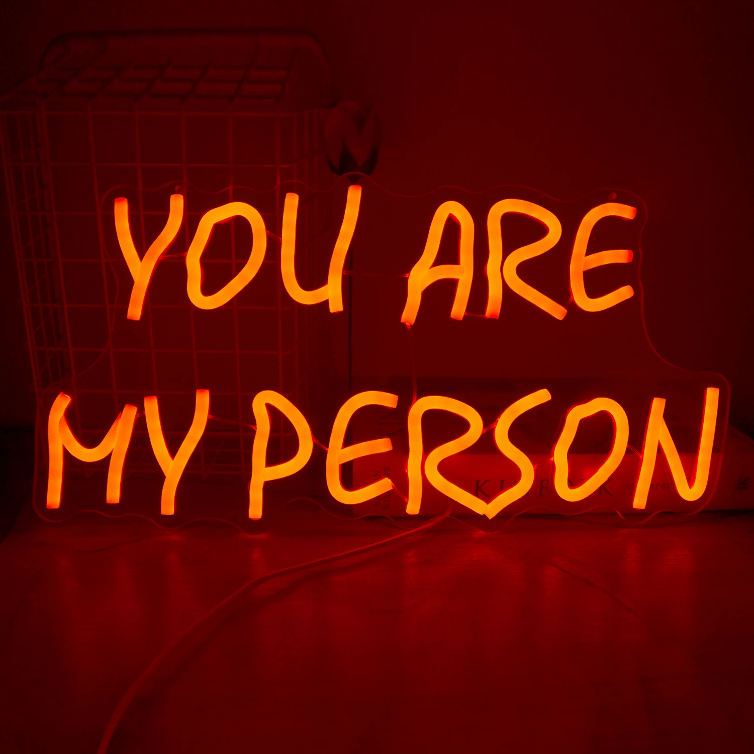 YOU ARE MY PERSON LED Sign Inspirational Acrylic Greys Anatomy Neon Sign for Wall Decor Red Love Words Dimmable neon light