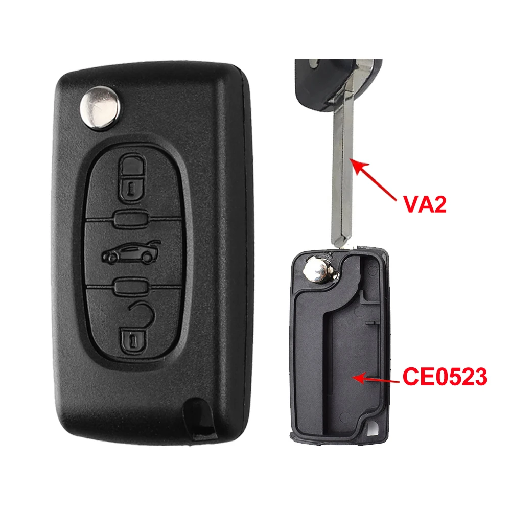 

YOCASTY для Citroen C2 C3 C4 C5 C6 Xsara Berlingo для Peugeot 207 307 308 407 607 807 флип-чехол для дистанционного ключа автомобиля HU83 VA2