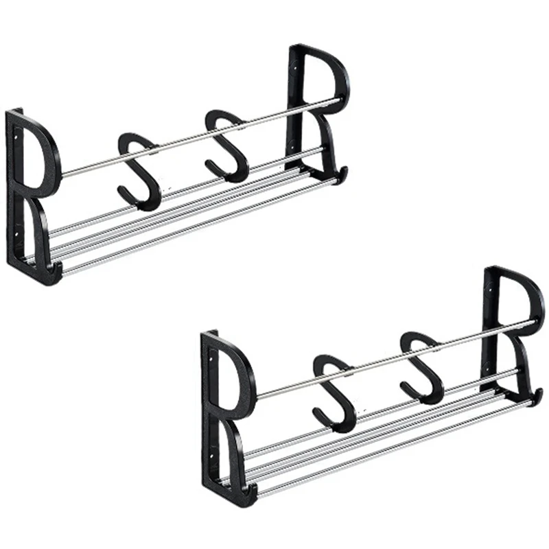 

New Hanging Shoe Rack, Wall Mounted Shoe Rack With Sticky Hanging Mounts, Wall Shoes Holder Storage Organizer Shelf