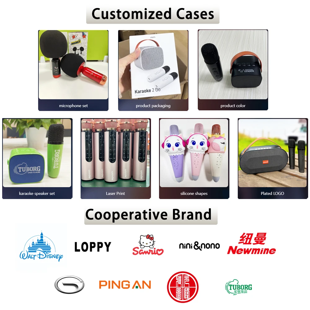 Набор колонок для вечеринок с беспроводным микрофоном и караоке-подсветкой Bluetooth