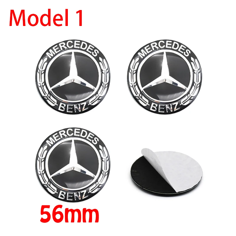 

4 шт. 56 мм 60 мм 65 мм наклейки на центральные колпаки колес автомобиля, эмблема, значок, декоративная наклейка для Mercedes Benz AMG W204 W205 W210 W211 W212 W213