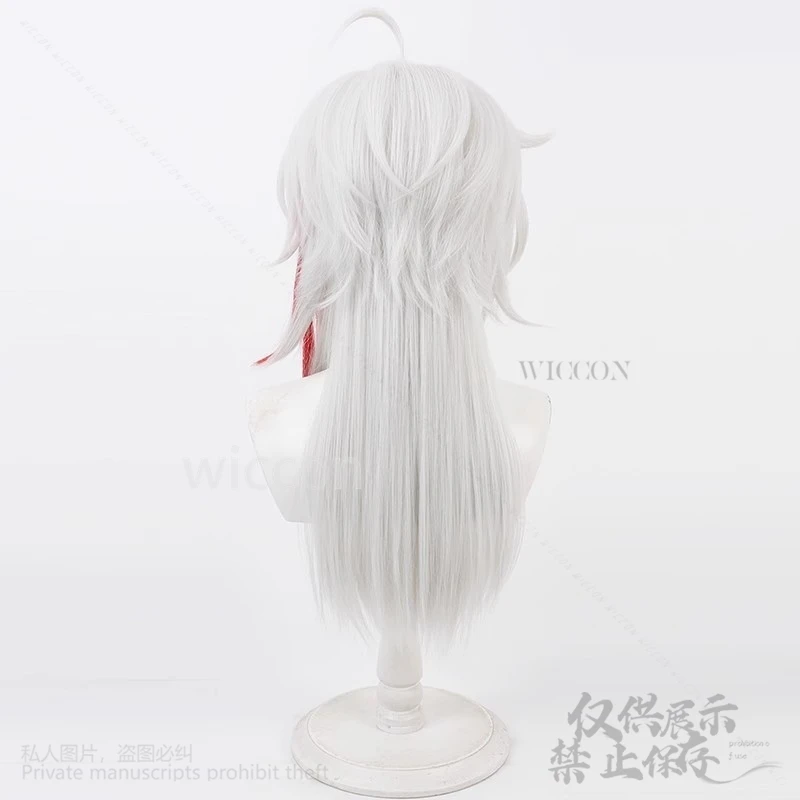 Аниме игра Wuthering Waves косплей костюм Зони серебристо-белый мелированный красный