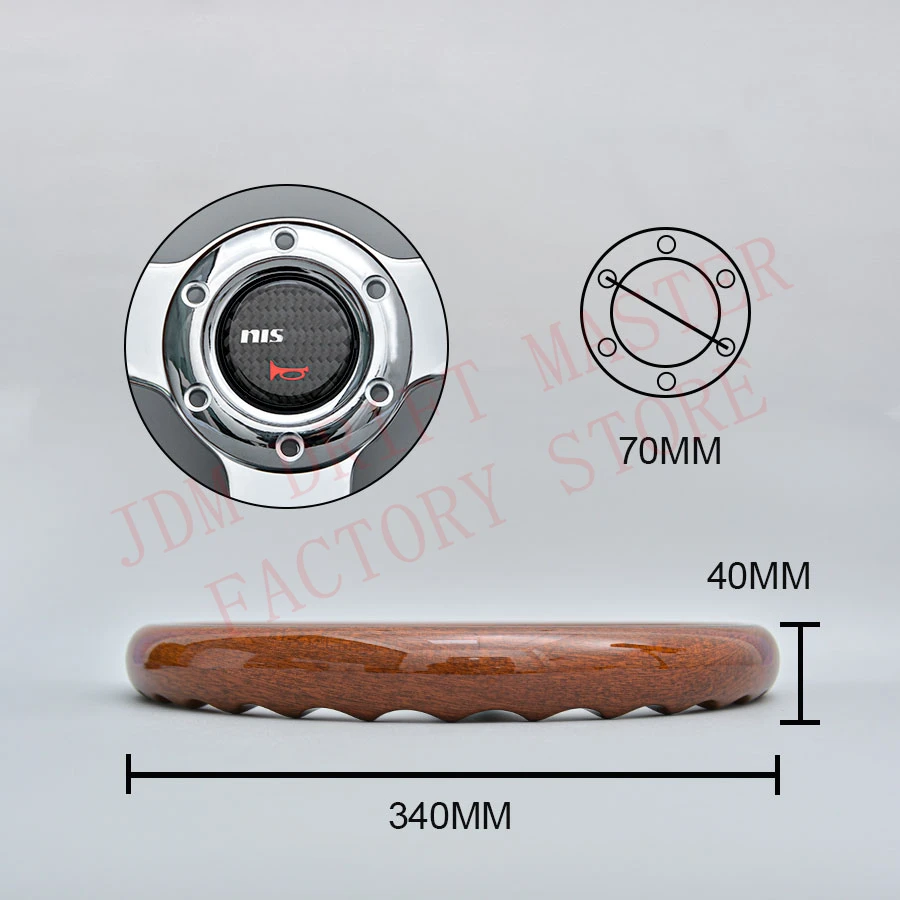 14-дюймовый универсальный классический деревянный руль Sim Racing спортивный для Nismo