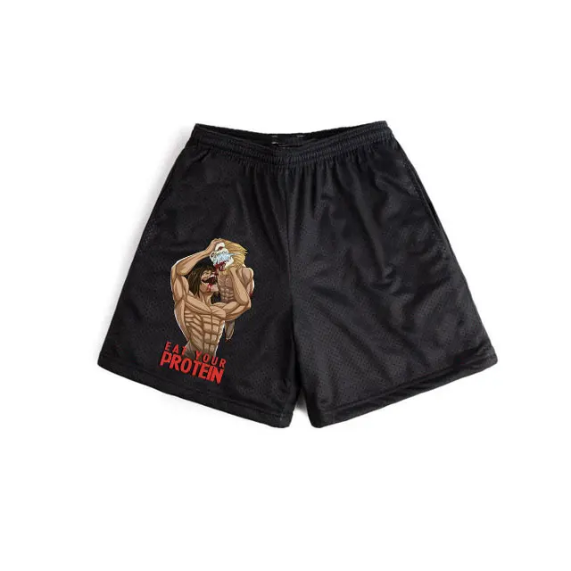 

Anime Attack On Titan Sport Shorts Men Sportswear Running Short Pants Beach Bottoms Summer Gym Fitness Training Jogging Shorts