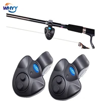 2pcslot electronic fishing bait alarm with sound led lights indicator fish bite alarms for fishing pole rods line with battery