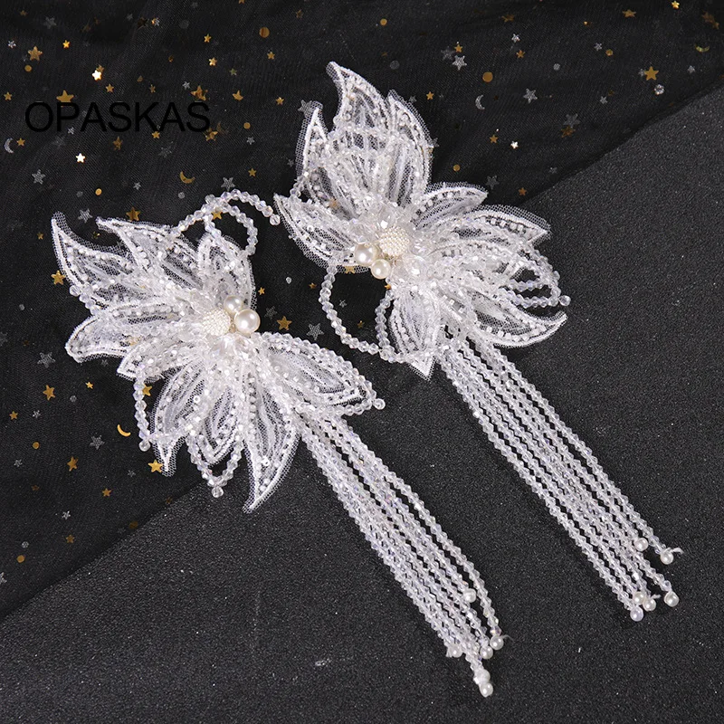 

Заколки для волос с бисером женские, свадебные аксессуары для невесты, элегантные белые заколки для выпускного вечера, бижутерия