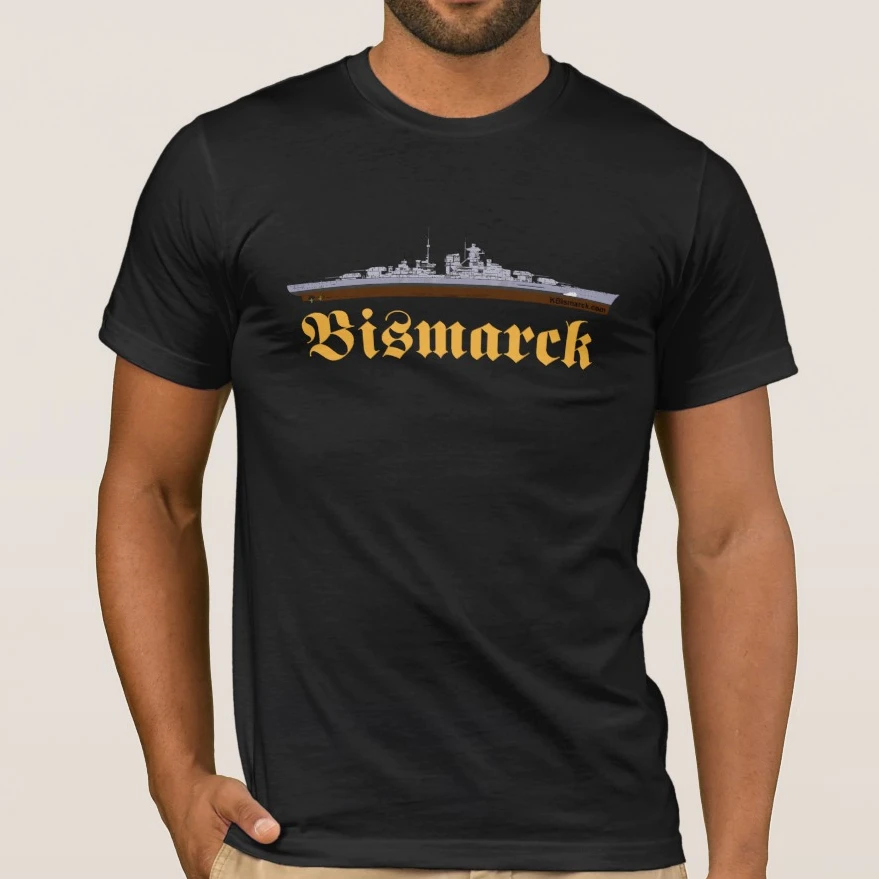 

The German Battleship Bismarck Schlachtschiff Bismarck T-Shirt. Summer Cotton Short Sleeve O-Neck Mens T Shirt New S-3XL