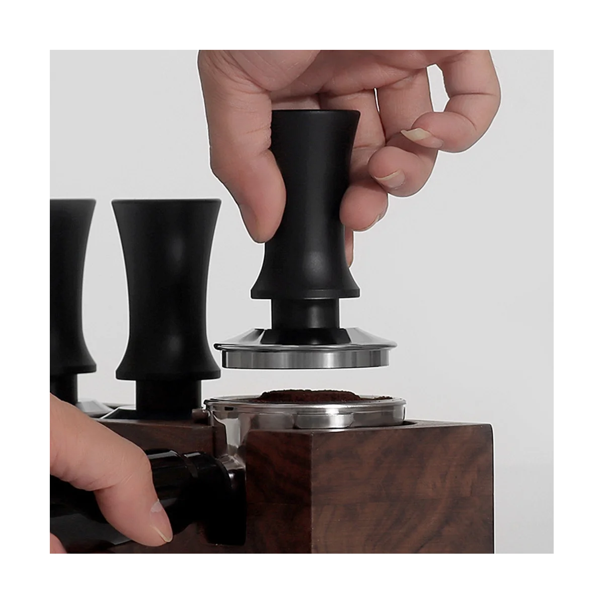 

58mm Coffee Tamper Stainless Steel Wooden Handle Flat Pressure Press Hammer Barista Tools Coffee Powder Hammer